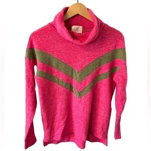 Ella Mare Anthropology pink cowl neck sweater